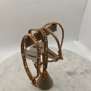 Boho Beaded Cord Bracelet Set Knot Express Tan Gold Boho 4pc Set New Jewelry